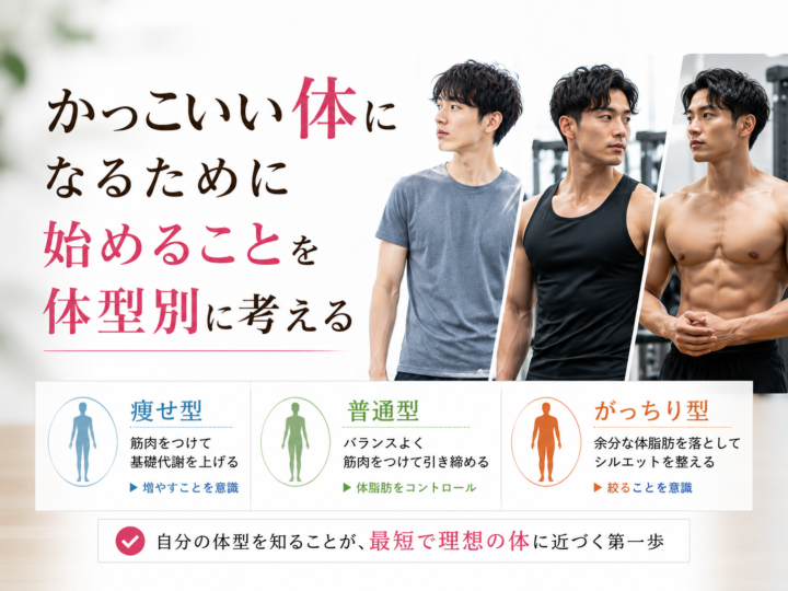 かっこいい体になる始め方を体型別に解説|久留米パーソナルジムの画像