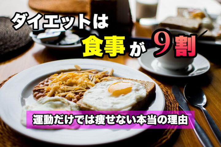 ダイエットは食事が9割!運動だけでは痩せない本当の理由|久留米のパーソナルジム解説の画像
