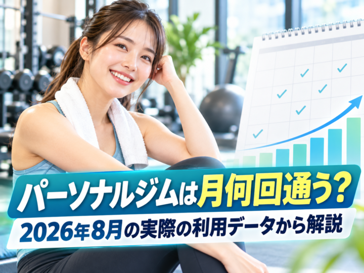 パーソナルジムは月何回通う？実際の会員37名の利用データを公開の画像